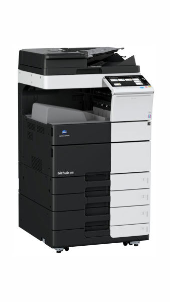 **Konica Minolta bizhub 458e – A3 Monochrome Multifunction Printer | Print, Copy & Scan**